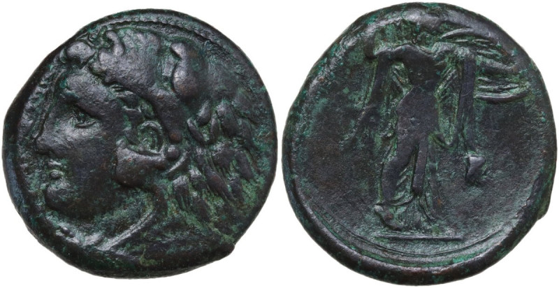 Sicily. Syracuse. Pyrrhos (278-276 BC). AE 22 mm. Obv. Head of Herakles left, we...