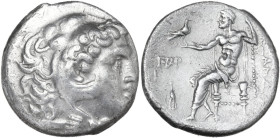 Continental Greece. Kings of Macedon. AR Tetradrachm, in the name and type of Alexander the Great, Odessuss mint (Thrace), 280-225 BC. Obv. Head of He...