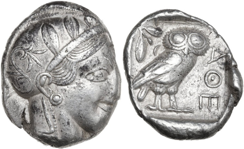 Continental Greece. Attica, Athens. AR Tetradrachm, c. 454-404 BC. Obv. Head of ...