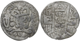 Lords of Bukhara. AR Drachm, Bukhara, temp. Al-Mahdi (158-169 H / 775-785 AD). Obv. Crown bust to right; behind, 'al-Mahdi' in Kufic; before, 'Lord of...