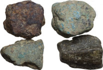 Aes Premonetale. Aes Rude and aes signatum. Lot of four (4) bronze lumps, 8th-4th century BC. Vecchi ICC 1. AE. Different sizes and weights, from 57 t...