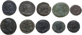 The Roman Empire. Multiple lot of ten (10) bronze roman coins.
