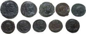 The Roman Empire. Multiple lot of ten (10) bronze roman coins.