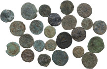 The Roman Empire. Multiple lot of twenty-four (24) roman bronze small nummi. Interesting study lot.