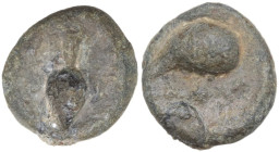 The Roman Empire. PB Tessera, 1st-century BC-1st century AD. D/ Amphora. R/ Uncertain. PB. 1.74 g. 10.00 mm. About VF.