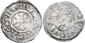 France. Carolingian Rulers. AR Denier, Le Mans mint. AR. 1.41 g. 21.00 mm. VF/F.