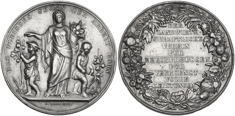 Germany. Wilhelm I. AR Medal for the 'Landwirtschaftliches Verein Rheinpreußen',...