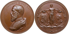 Germany. Grand Duke Friedrich I. AE Medal, Baden, 1886, for the 500 years anniversary of the University of Heidelberg. Obv. Bust of Grand Duke Friedri...