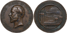 Great Britain. Albert Edward, Prince of Wales. AE Medal for the International Exhibition of Fine Arts, Industries and Inventions, London 1874. Obv. He...