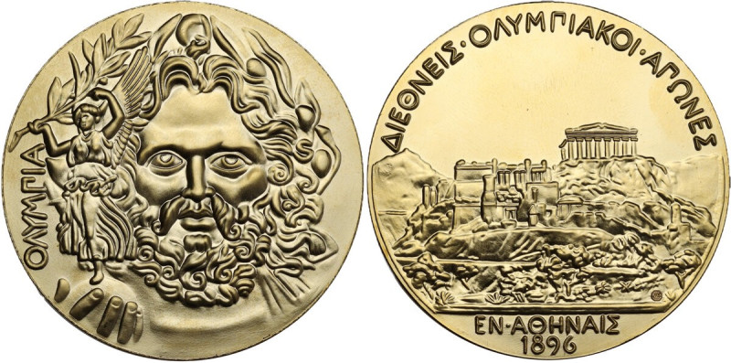 Greece. Prize medal for the 1st modern Olympic Games in Athens, 1896. Obv. Facin...