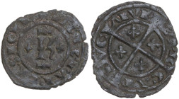 Italy. Carlo I d'Angiò (1266-1285). BI Denaro, Kingdom of Sicily, Messina mint. Sp. 31. BI. 0.69 g. 16.00 mm. VF.