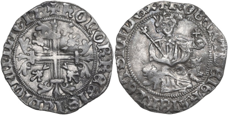 Italy. Roberto d'Angiò (1309-1343). AR Gigliato, Napoli mint. P/R 1-2; MIR (Napo...