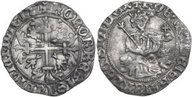 Italy. Roberto d'Angiò (1309-1343). AR Gigliato, Napoli mint. P/R 1-2; MIR (Napoli) 28. AR. 3.87 g. 27.50 mm. Slightly bended. VF.