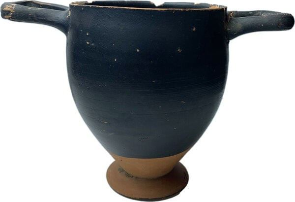 BLACK-GLAZED SKYPHOS Magna grecia, Hellenistic period, c. 4th-3rd century BC. Bl...