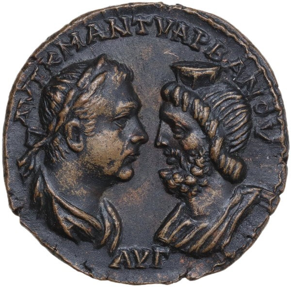 IVAN VARBANOV FANTASY COIN Modern coin of invention, made in imitation of a Roma...