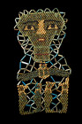 Late Period, ca. 664-332 BC.
A funerary shroud meticulously crafted from an intricate arrangement of faience beads arranged in an unmistakable interlo...