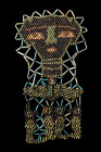 Late Period, ca. 664-332 BC.
A captivating funerary shroud, crafted with meticulous precision and adorned with a distinctive net pattern composed of s...