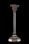 Ca. 100-300 AD.
An exceptional bronze architectural model of a Corinthian column, a masterpiece of ancient craftsmanship and ingenuity. This magnifice...
