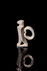 Egypt, ca. 30 BC-300 AD.
A silver eagle with its wings gracefully folded, exuding a sense of regality and composure. Resting upon an integral and flat...