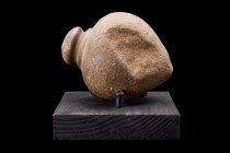 Ca. 800-1000 AD.
A ceramic hollow vessel, with its distinctive acorn-shaped body, raised mouth, and domed rim. The vessel's smooth body, devoid of dec...