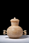 Ca. 1644-1912 AD.
A hardstone censer possessing a globular form, gracefully rests atop a delicate ring foot, emanating an aura of dignified elegance. ...