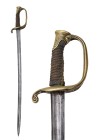 Ca. 1845 AD.
A French Infantry officer’s sword, M1845, was used during Civil War. The grip is wrapped in original shagreen leather. The ricasso is ma...