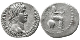 Ca. AD 54-68 .
Nero Ar. hemidrachm, Cappadocia, Caesarea. NERO CLAVD DIVI CLAVD F CAESAR AVG GERMANI; laureate head of Nero right. Rev. Nike standing ...