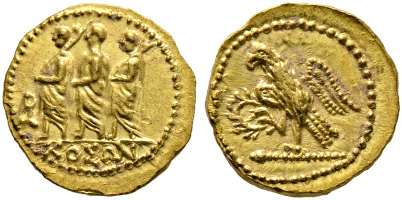 Schwarzmeergebiet. Scythia. König Koson ca. 50-25 v. Chr. Goldstater -Olbia-. Ma...