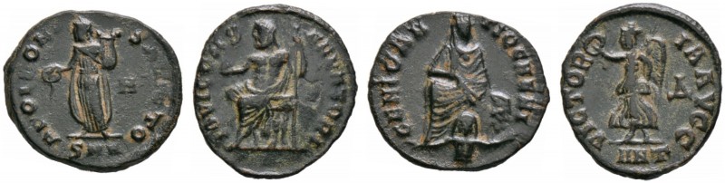Kaiserzeit. Maximinus II. Daia 305-309-313. Lot (2 Stücke): Bronzemünzen (AE-15 ...