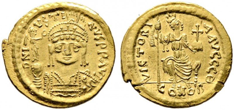 Iustinus II. 565-578. Solidus 567/578 -Constantinopolis-. 11. Offizin. Ähnlich w...