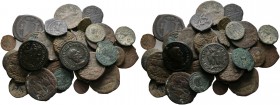 Ca. 35 Stücke: Bronzemünzen der Griechen (dabei AEGYPTIA), Römer (dabei Folles des Diocletian und Tetradrachme des Trajanus Decius für SYRIA) sowie di...