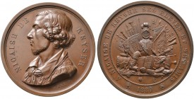 Belgien, Königreich. Leopold I. 1830-1865. Bronzemedaille 1839 von Hart, auf den Historien- und Porträtmaler Nichaise de Keyser (1813-1887) - Widmung ...