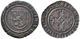 Belgien-Brabant. Philipp der Schöne 1482-1506. Cu-Dubbele Mijt 1489 -Gent-. Vanhoudt 182, vGH 151, Levinson II-120. 0,88 g überdurchschnittliche Erhal...
