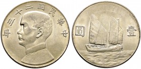 China-Republik. 1. Republik 1912-1949. Dollar Jahr 23 (1934). Sun Yat-Sen. Y. 345, Dav. 223. vorzüglich-prägefrisch