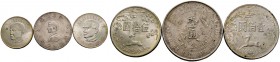 China-Volksrepublik. Lots. 3 Stücke: CHINA, Memento-Dollar 1927 sowie TAIWAN, 50 und 100 Yuan 1965. 
sehr schön, vorzüglich, vorzüglich-prägefrisch...