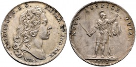 Frankreich-Königreich. Louis XIV. 1643-1715. Jetonartige Silbermedaille 1702 mit Signatur HRF, auf die Proklamation Philipps V. von Spanien als Herzog...