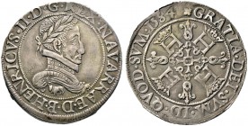 Frankreich-Bearn (und Navarra). Henri II. 1572-1589, als Henri III. König von Navarra, 1589-1610 als Henri IV. König von Frankreich. Franc d'argent 15...
