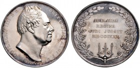 Großbritannien. William IV. 1830-1837. Große Silbermedaille 1830 von W. Wyon, auf den Regierungsantritt- gefertigt für Queen Adelaide. Büste des König...