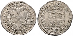 Italien-Correggio. Siro d'Austria 1605-1616. Fiorino d'argento o.J. Gekrönter Doppeladler mit Reichsapfel auf der Brust / Gekrönter Wappenschild. MIR ...