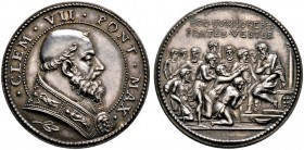 Italien-Kirchenstaat (Vatikan). Clemens VII. (Giulio de Medici) 1523-1534. Silbermedaille o.J. (1530) von Bernardi da Castelbolognese (unsigniert), au...