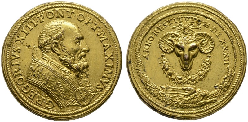Italien-Kirchenstaat (Vatikan). Gregor XIII. (Ugo Buoncompagno) 1572-1585. Vergo...