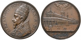 Italien-Kirchenstaat (Vatikan). Alexander VII. (Fabio Chigi) 1655-1667. Bronzemedaille AN XII (1666) von G. Morone, auf das Hospital di Santo Spirito ...