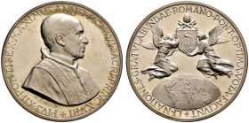 Italien-Kirchenstaat (Vatikan). Pius XII. 1939-1958. Silbermedaille AN XVIII (1956) von A. Mistruzzi, auf seinen 80. Geburtstag. Brustbild in Mozzetta...