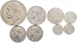 Liechtenstein. Johann II. 1858-1929. Lot (4 Stücke): 5 Kronen 1904, 2 Kronen 1912 sowie 1 Krone 1900 und 1904.
sehr schön-vorzüglich, vorzüglich