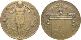 Niederlande-Königreich. Wilhelmina 1890-1948. Bronzemedaille 1914 unsigniert, auf das 75-jährige Bestehen der nieder­ländischen Eisenbahnen. Ein nur m...
