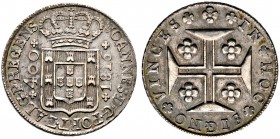 Portugal. Joáo VI., Prinzregent 1799-1816. 400 Reis 1816 -Lissabon-. KM 331. feine Patina, fast vorzüglich