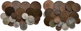 Russland. Nikolaus II. 1894-1917. 22-tlg. kleine Sammlung. PRÄGUNGEN für FINNLAND in ausgesucht feinen Erhaltungen. Dabei Cu-Penni 1914-1917, Cu-5 Pen...