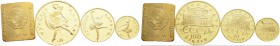 Russland. UDSSR. 3-tlg. Goldmünzenset 1991. Ballerina / Bolshoi-Theater. Bestehend aus: 100 Rubel (1/2 Unze), 50 Rubel (1/4 Unze) sowie 25 Rubel (1/10...