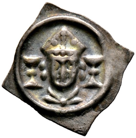 Schweiz-Basel, Bistum. Gerhard von Vuippens 1310-1325. Vierzipfeliger Pfennig. B...