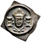 Schweiz-Basel, Bistum. Gerhard von Vuippens 1310-1325. Vierzipfeliger Pfennig. Brustbild von vorn mit Mitra zwischen zwei Kelchen. Wiel. 106, Slg. Wüt...